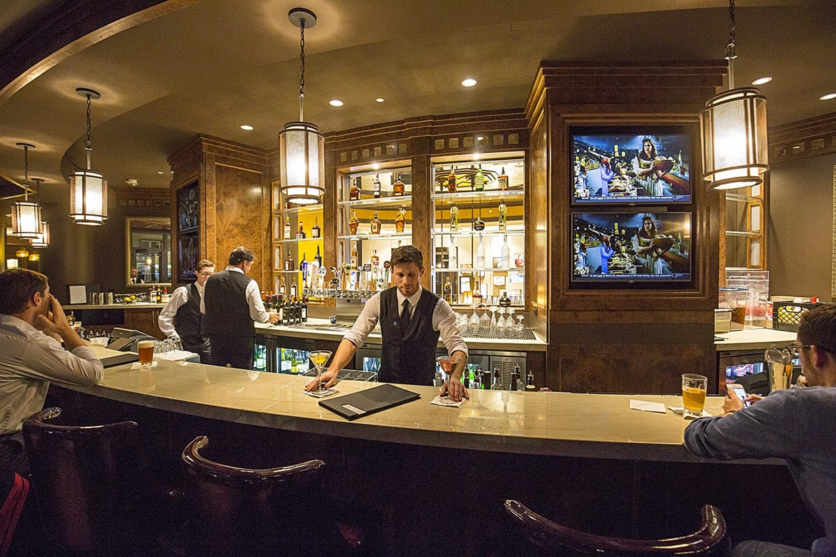 Augie's tavern with bartender